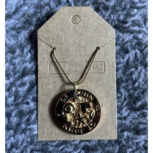 Upcycled Authentic St John ZipperPull/Charm On Chain Handmade Necklace Shells - Picture 1 of 8